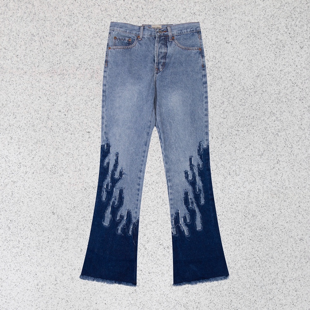 Gallery Dept 23Fw Flame Bootcut Jeans Blue